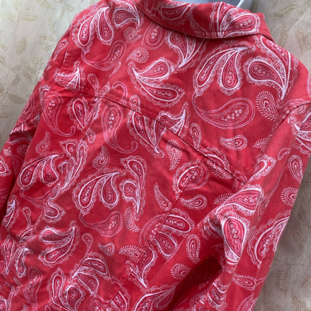 Jessica London size 14W jean jacket filigree pattern - Picture 5 of 12